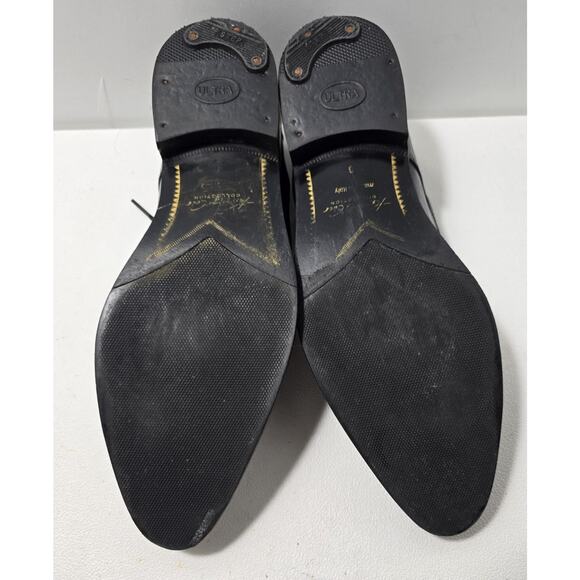 KENNETH COLE Collection Leather Oxfords Dress Shoes Sz 8 Men's Black Italy Made - Picture 9 of 11